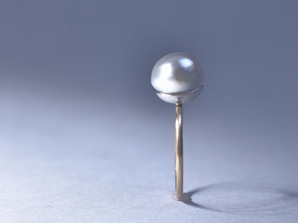 South Sea White Pearl/Pt950×K10YG Ring【The Pearl/ザ・パール】