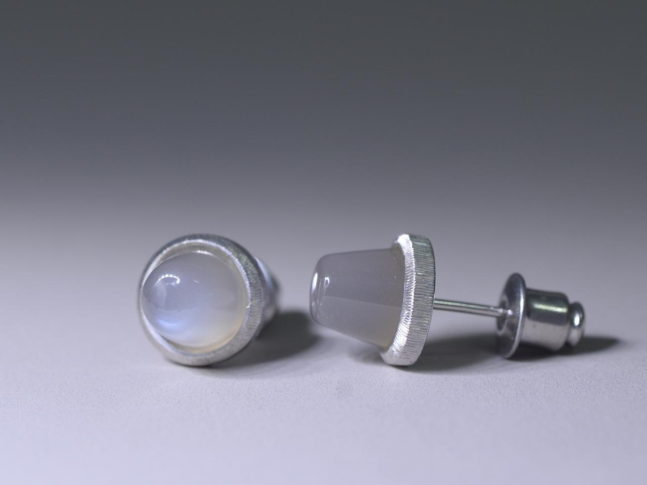 Moon Stone/SV925/K10WG Pierce【Basico/バージコ *ver.uno】