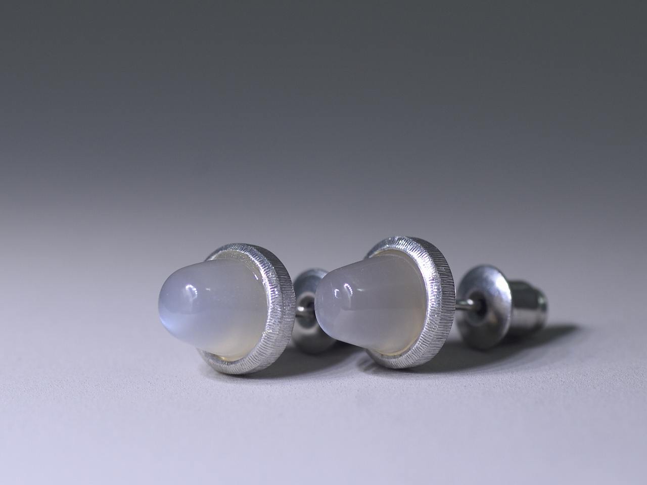 Moon Stone/SV925/K10WG Pierce【Basico/バージコ *ver.uno】