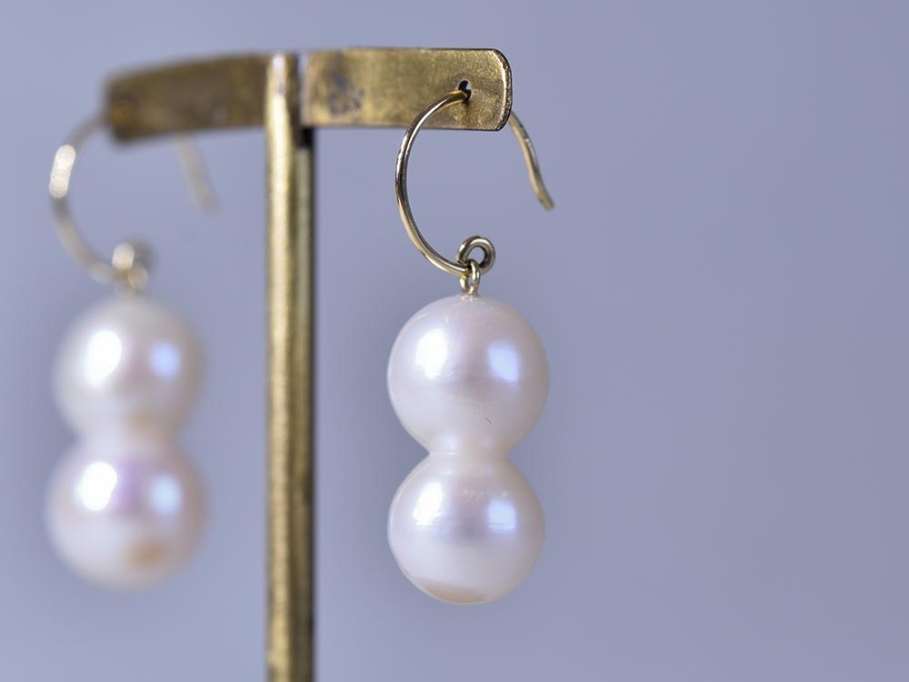 Freshwater Twin Pearl / K18YG Hook Pierce【The Pearl/ザ・パール】