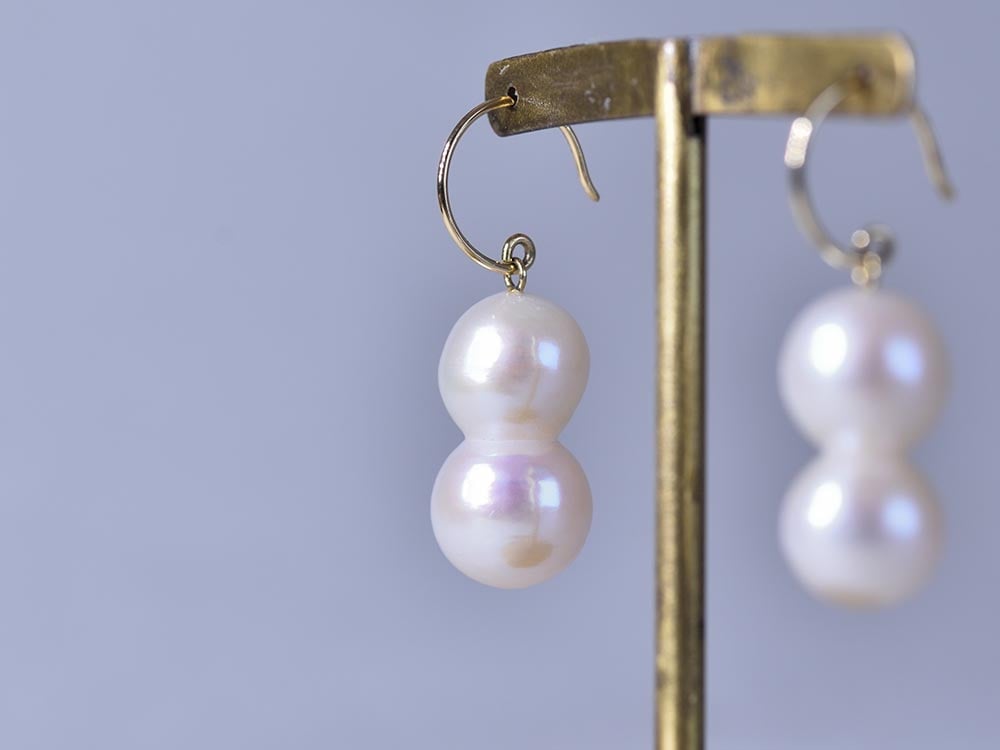 Freshwater Twin Pearl / K18YG Hook Pierce【The Pearl/ザ・パール】