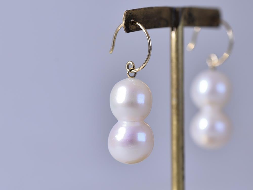 Freshwater Twin Pearl / K18YG Hook Pierce【The Pearl/ザ・パール】