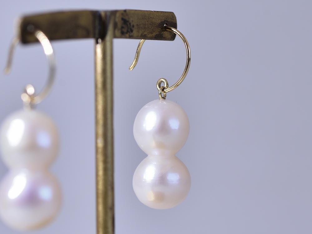 Freshwater Twin Pearl / K18YG Hook Pierce【The Pearl/ザ・パール】