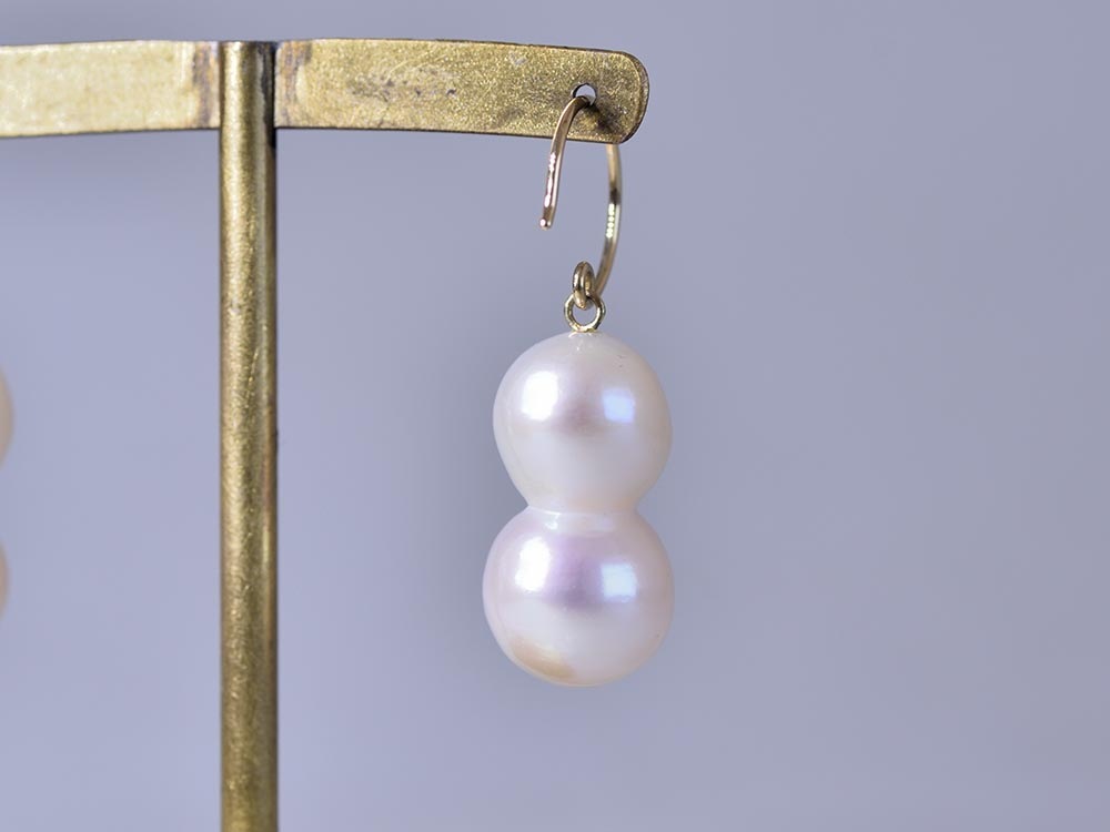 Freshwater Twin Pearl / K18YG Hook Pierce【The Pearl/ザ・パール】