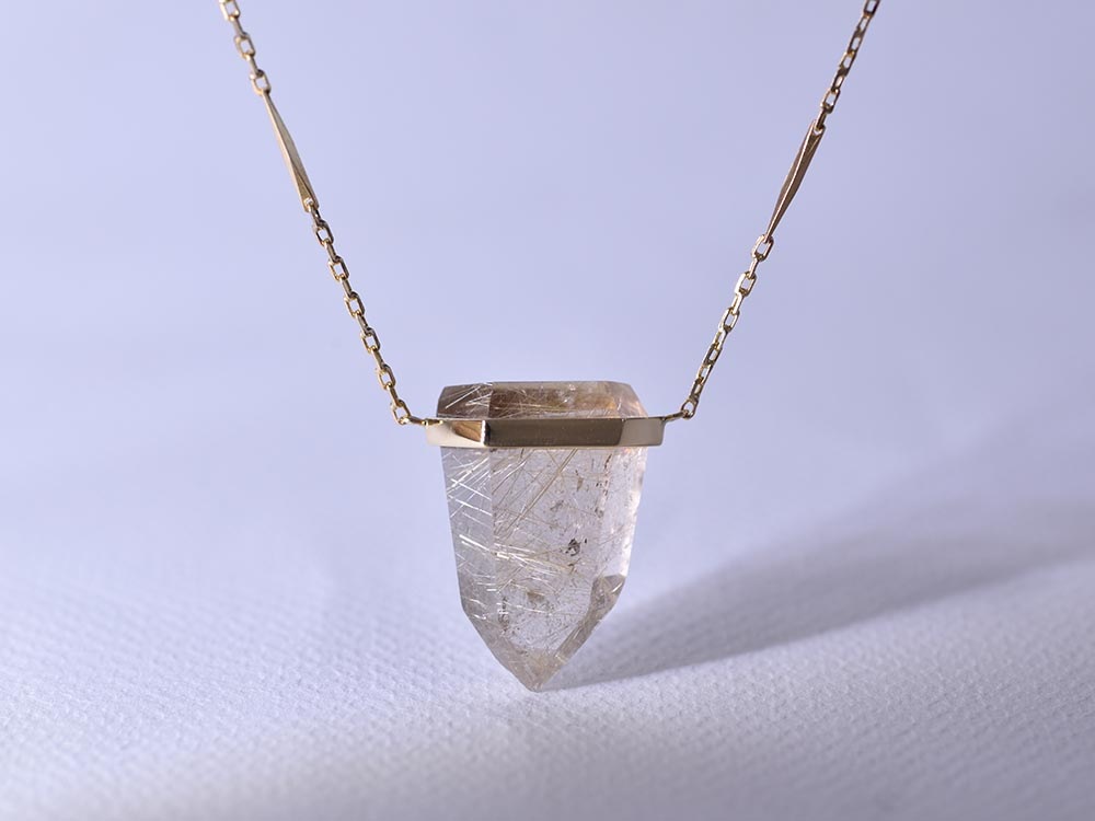 Rutilated Quartz / K18YG Necklace【stiria/スティーリア】