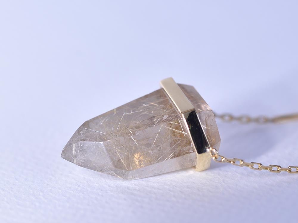 Rutilated Quartz / K18YG Necklace【stiria/スティーリア】