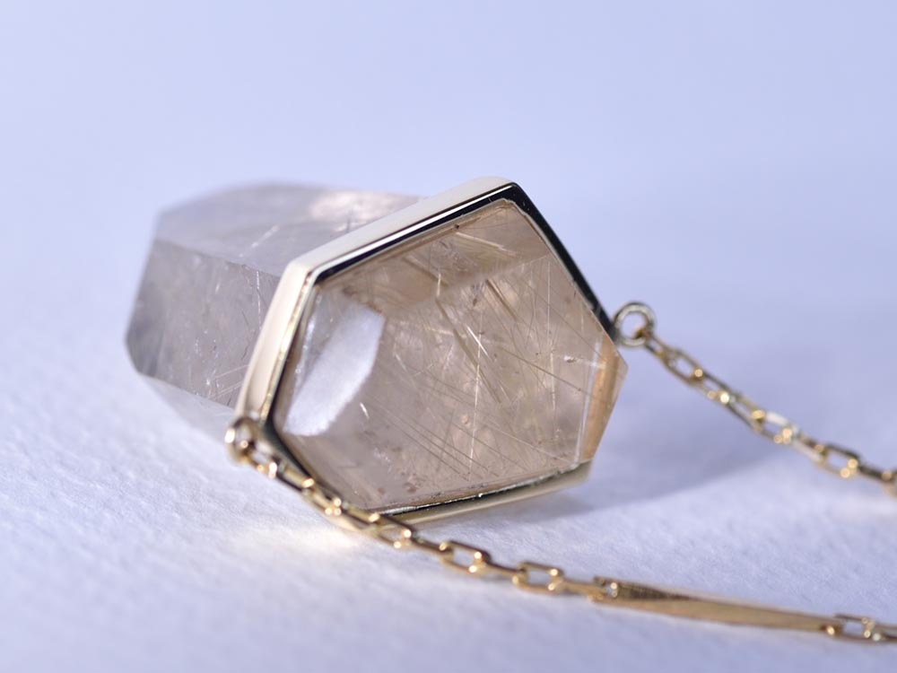 Rutilated Quartz / K18YG Necklace【stiria/スティーリア】