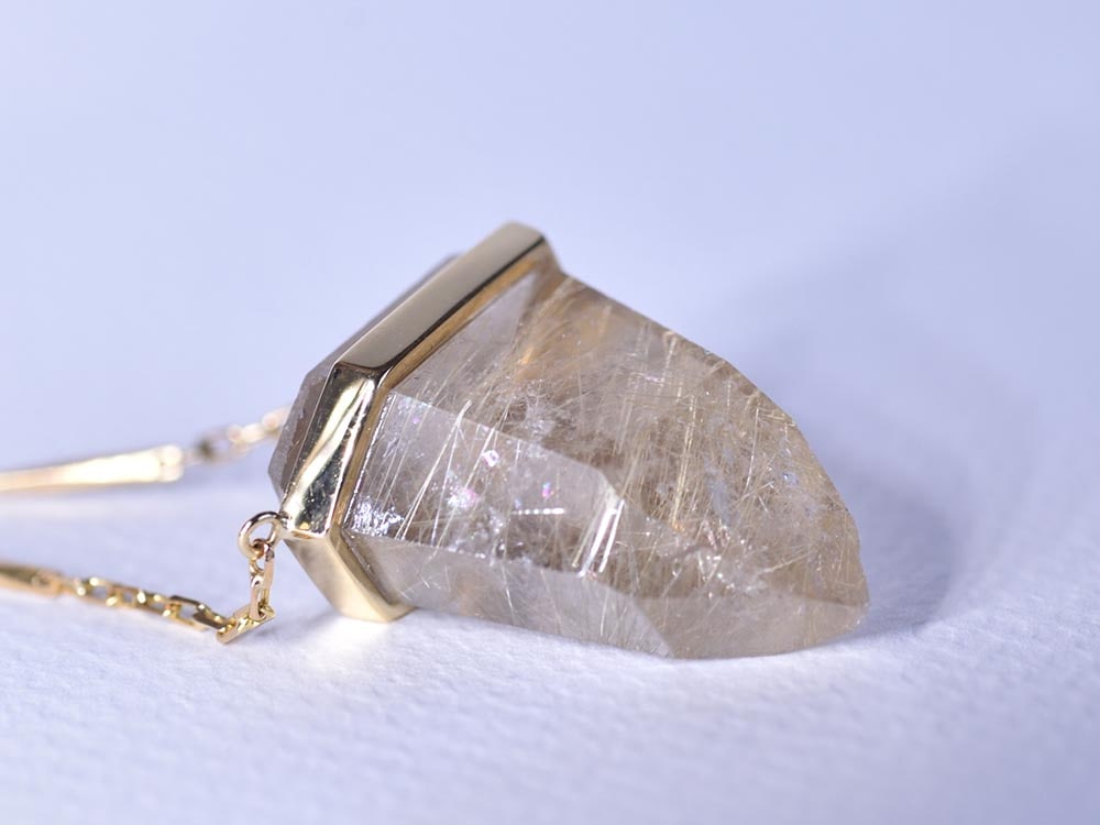Rutilated Quartz / K18YG Necklace【stiria/スティーリア】