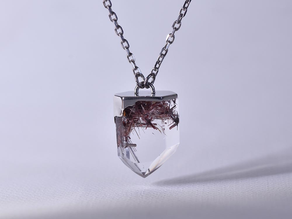 Red Rutilated Quartz / SV925 Necklace【stiria/スティーリア】