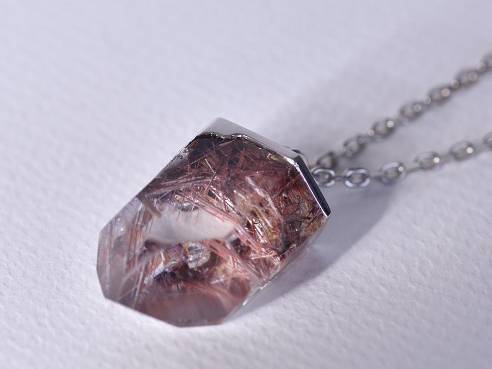 Red Rutilated Quartz / SV925 Necklace【stiria/スティーリア】