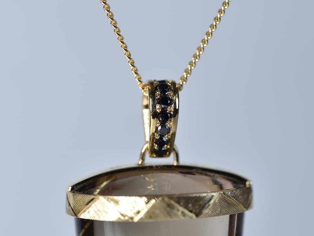 Sun Rutilated Smoky Quartz (Sun Formation) / K18YG Necklace【stiria/スティーリア】