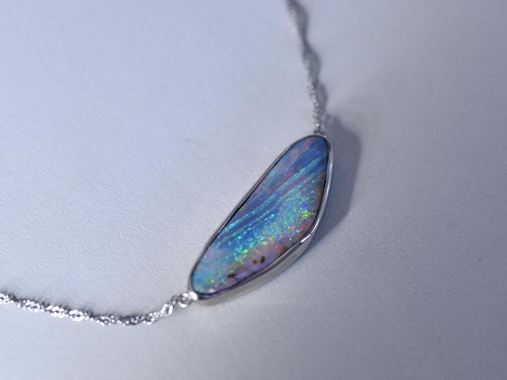 Boulder Opal / Pt900 Necklace【Basico/バージコ】