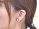 【実店舗にて販売済み】Black Pearl / K18YG pierce 【Studs pierce】