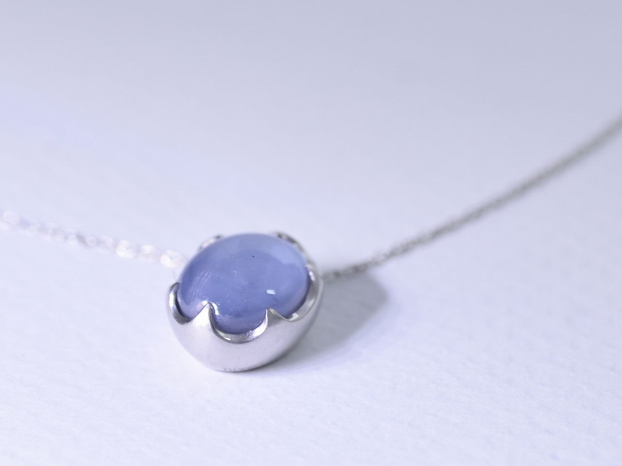 Star Sapphire_4.87ct/pt900 Necklace 【Cupola/クーポラ】