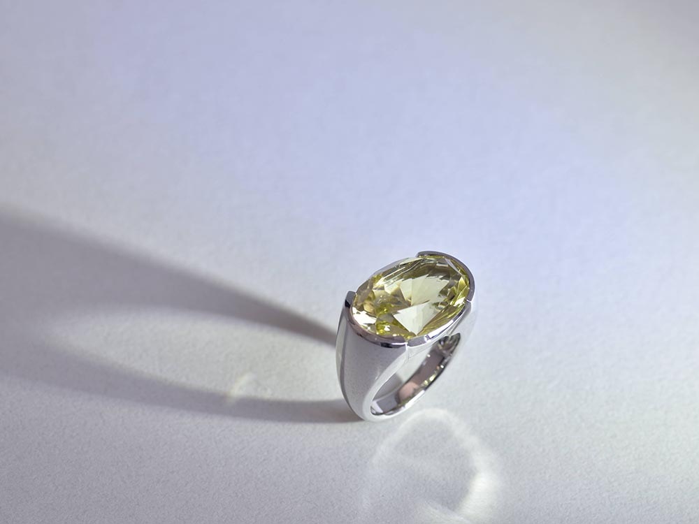 Lemon Quartz 17.13ct / SV925 Ring【sala/サラ】