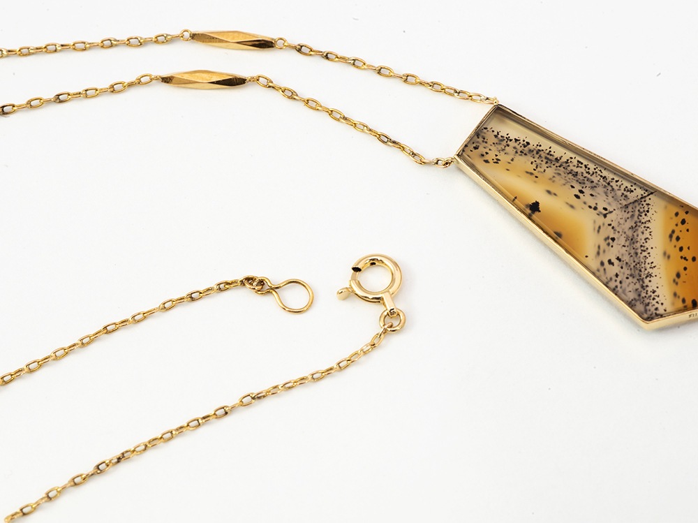 Montana Agate/K18YG Necklace 【Murion/ムリオン】