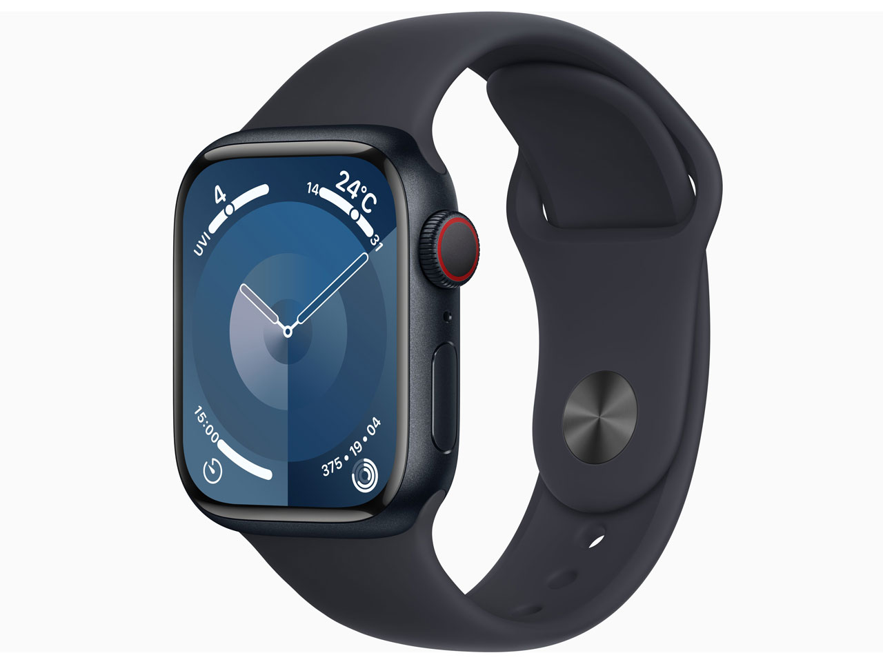 iPhone14 パープル本体・Applewatch9ミッドナイトアルミ41mm Apple Watch Series 9（GPS + Cellularモデル）- 41mm