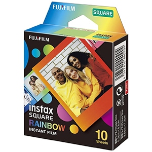 インスタントカメラ チェキ用フィルム instax SQUARE RAINBOW（レインボー） 10枚入 新品 ネコポス便・日時指定不可