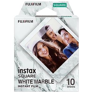 インスタントフィルム　カラー instax SQUARE WHITE MARBLE（ホワイトマーブル）1パック（10枚入） 新品 ネコポス便・日時指定不可