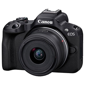 EOS R50 RF-S18-45 IS STM レンズキット [ブラック] 新品 【訳あり品-箱に傷・凹みあり】