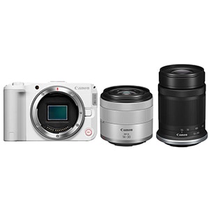 EOS R50 V ダブルズームキット [ホワイト] 新品 【訳あり品-箱に傷・凹みあり】