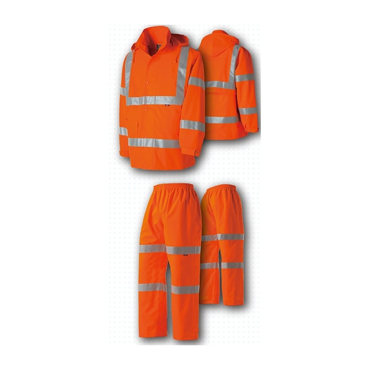 タカヤワークウェア TUNP40 高視視認性安全レインスーツ S M L LL 3L