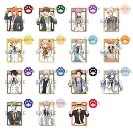 肉球チャーム付イラストアクリルカード(描きおろしイラスト)