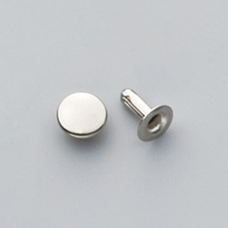 片面足長カシメ / 中 / 直径9mm / 20個入 (ニッケル) [協進エル] [10%OFF]