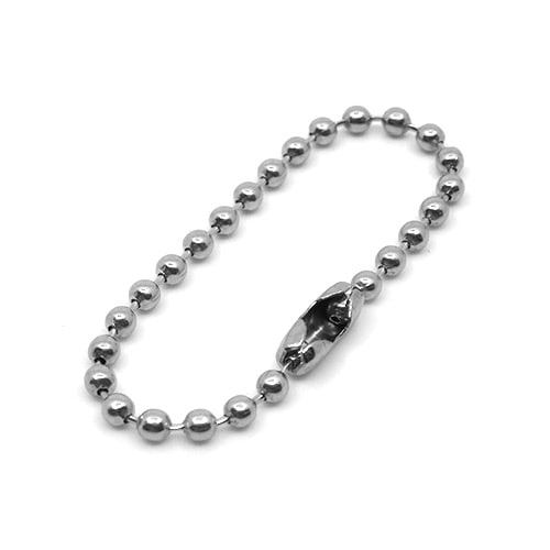 鉄製 / ボールチェーン / ニッケルメッキ / 全長10cm / 直径2.3mm [30%OFF]