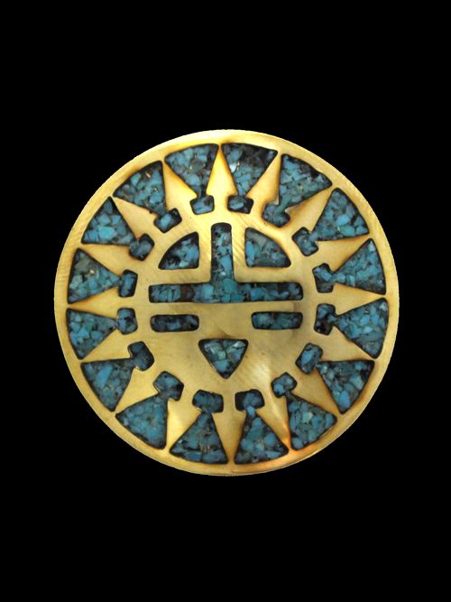 真鍮製 / コンチョ / サンフェイス / インレイ / 32mm [30%OFF]