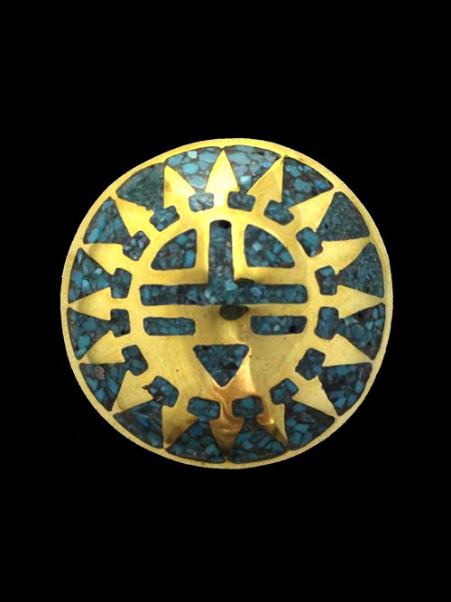真鍮製 / コンチョ / サンフェイス / インレイ / ハイドーム / 30mm [30%OFF]