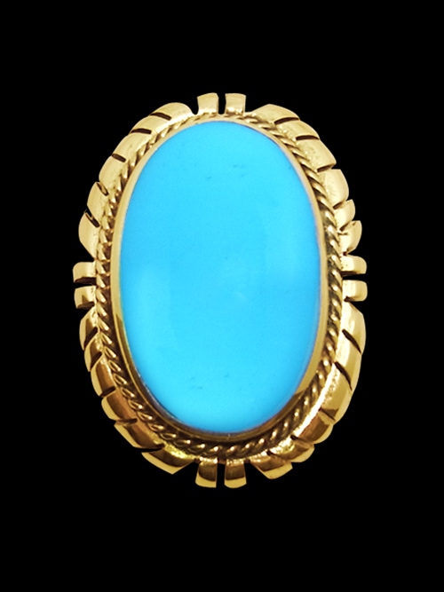 真鍮製 / コンチョ / ブルーターコイズ [30%OFF]