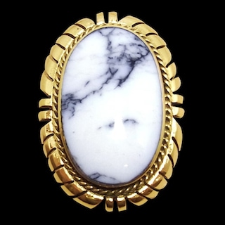 真鍮製 / コンチョ / ホワイトバッファロー / 52mm×36mm [30%OFF]