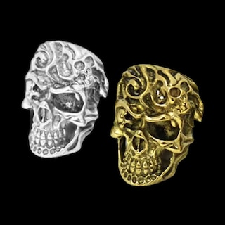 真鍮製 / コンチョ / ルークスカル / 28×22mm (全2色) [30%OFF]