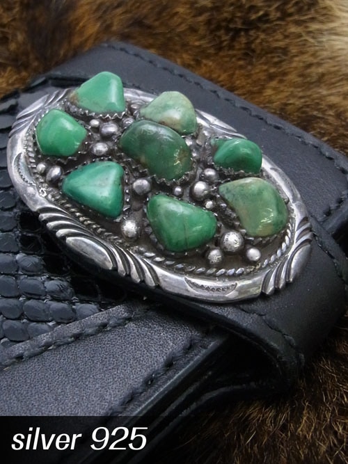 銀製 / コンチョ / グリーンターコイズ [silver]