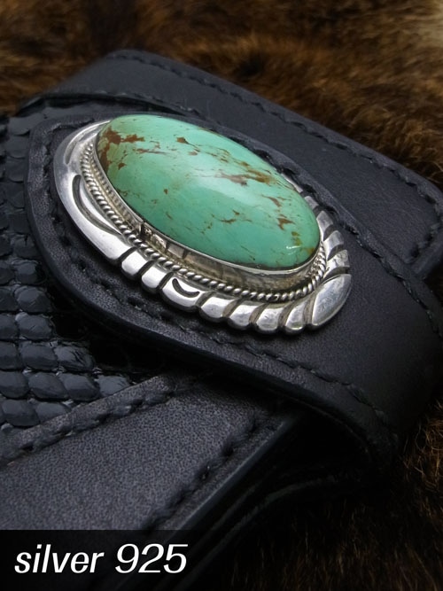 銀製 / コンチョ / グリーンターコイズ [silver]