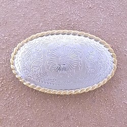 ピューター製 / コンチョ / フラワー / オーバーレイ / 28×47mm [39%OFF]