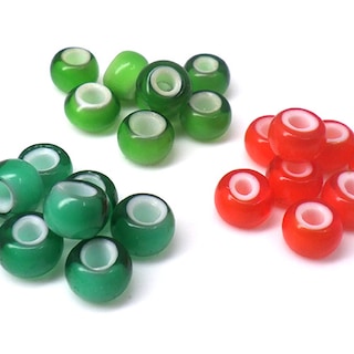 ホワイトハートビーズ / 外径6.5mm / 内径2mm  (全3色)