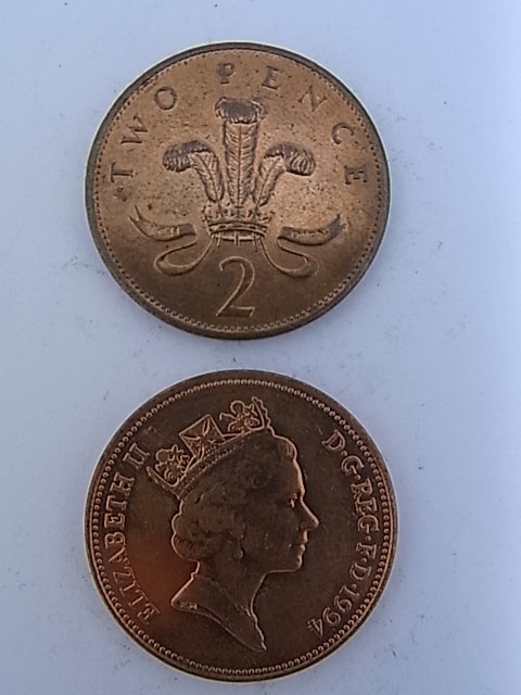 コイン / イギリス / 2ペンス (女王中期) / 26mm