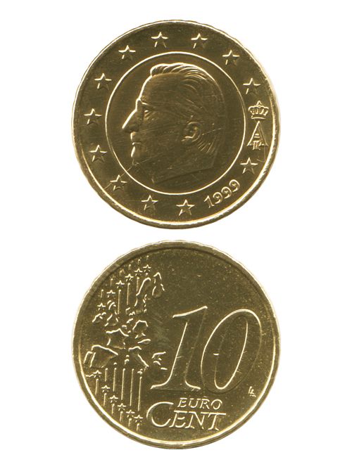 安価 レザークラフト金具のコイン / ベルギー / ユーロ / 10セント / 20mm コレクション