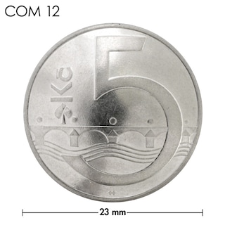 コンチョ / チェコ / 5コルナ / 橋 / 銀色 / 23mm