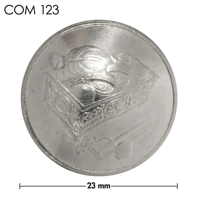 コンチョ / マレーシア / 20セン / 箱 / 銀色 / 23mm [30%OFF]