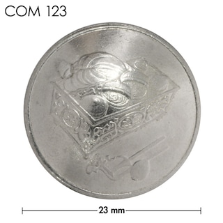 コンチョ / マレーシア / 20セン / 箱 / 銀色 / 23mm [30%OFF]