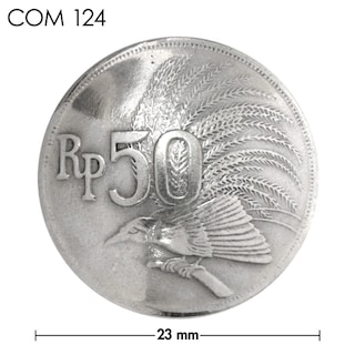 コンチョ / インドネシア / 50ルピア / 鳥 / 銀色 / 23mm [30%OFF]