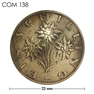 コンチョ / オーストリア / 1シリング / 真鍮色 / 23mm [30%OFF]