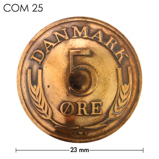 コンチョ / デンマーク / 5オーレ / 植物 / 銅色 / 23mm [30%OFF]