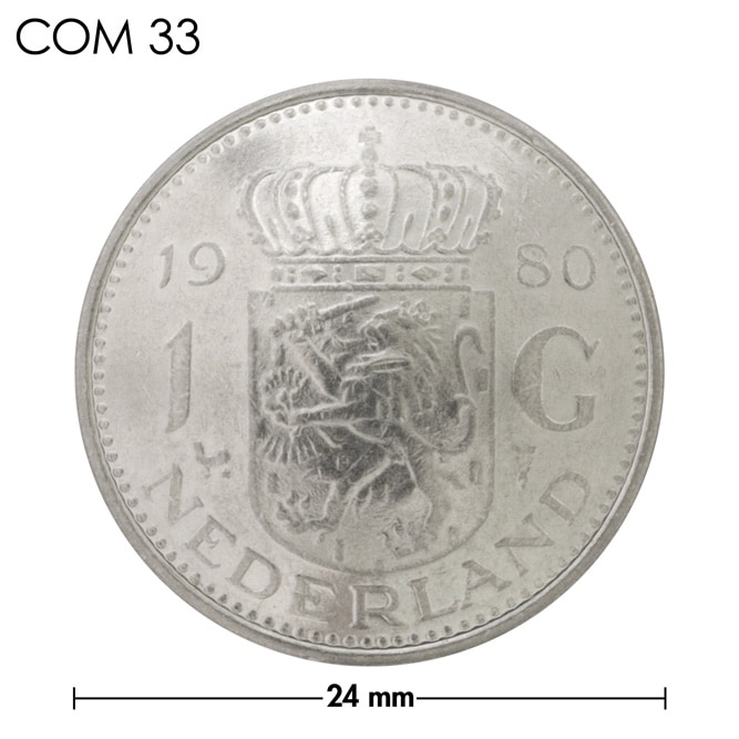 コンチョ / オランダ / 1ギルダー / 紋章 / 銀色 / 24mm [30%OFF]