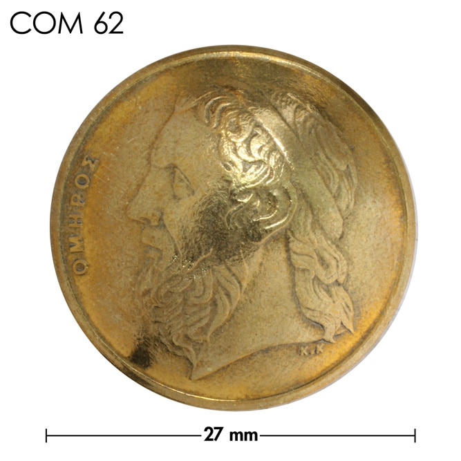 コンチョ / ギリシャ / 50ドラクマ / 人物 / 真鍮色 / 27mm [30%OFF]