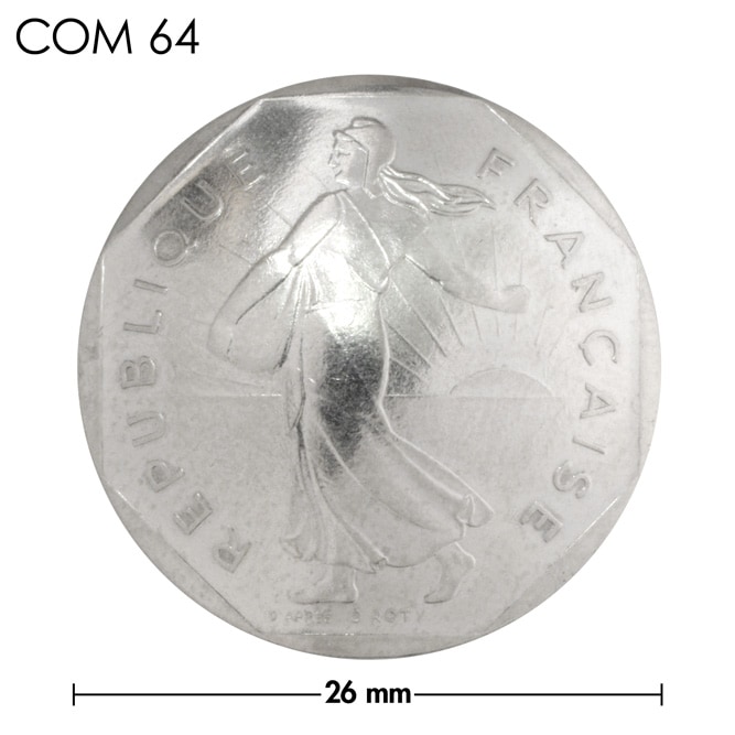 コンチョ / フランス / 2フラン / 人物 / 銀色 / 26mm [30%OFF]