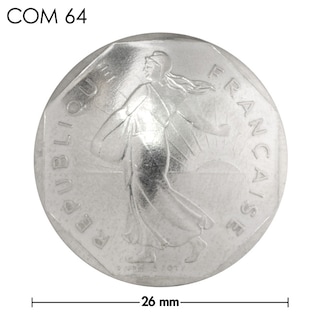 コンチョ / フランス / 2フラン / 人物 / 銀色 / 26mm [30%OFF]